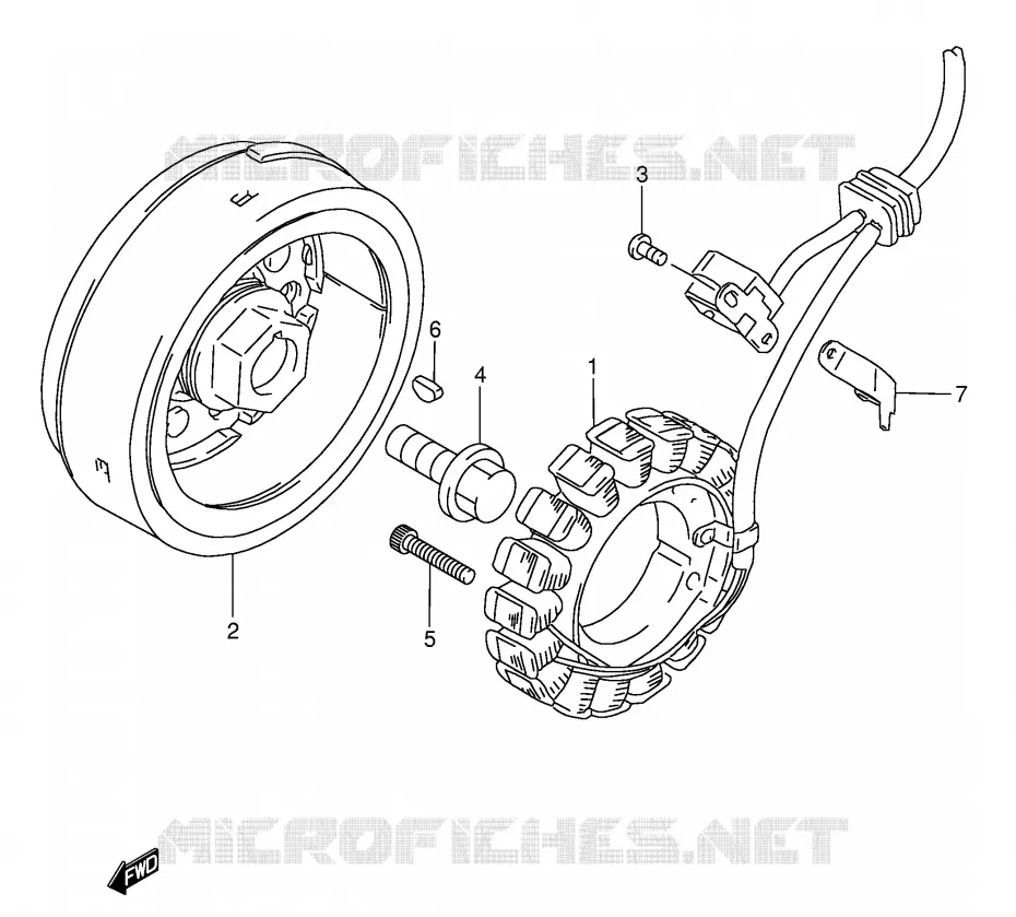 ALLUMAGE ROTOR - STATOR Suzuki MOTO 650 DR 2003  DR650SEK3(E3/E28)