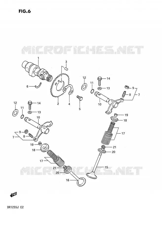 ARBRE A CAMES - SOUPAPES Suzuki MOTO 125 DR 1988  DR125SJ(E2)