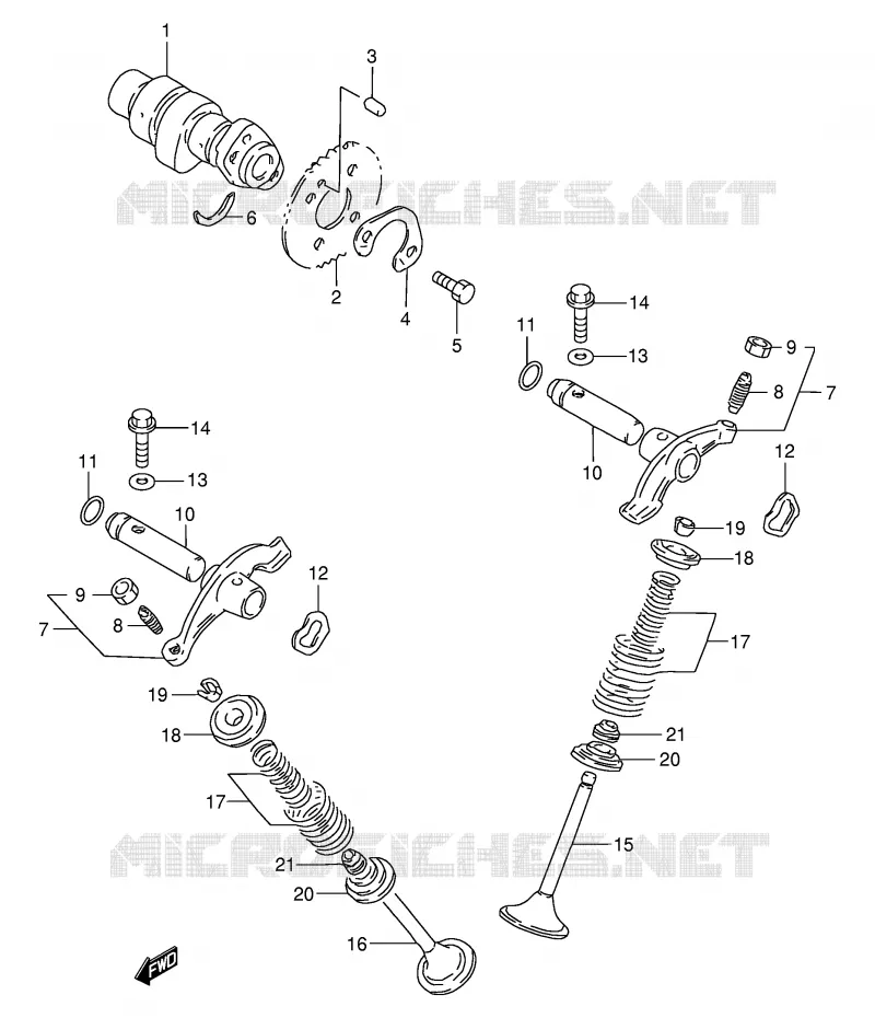ARBRE A CAMES - SOUPAPES Suzuki MOTO 200 DR 2005  DR200SEK5(E24)