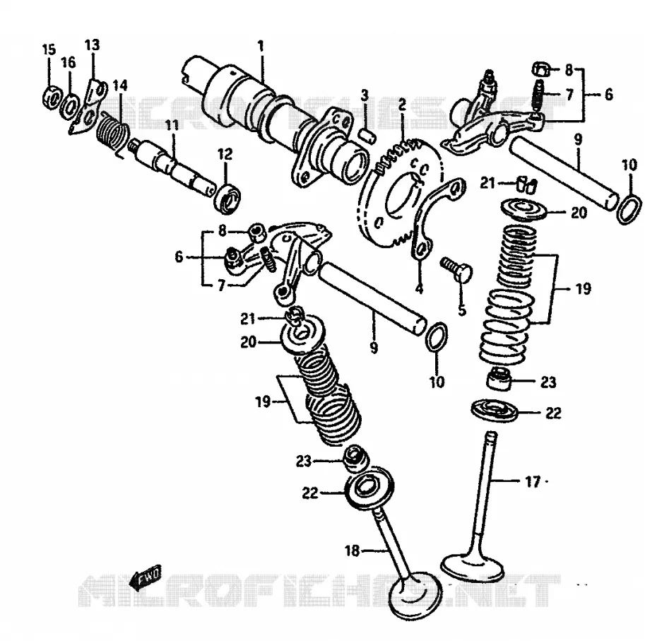 ARBRE A CAMES - SOUPAPES Suzuki MOTO 750 DR 1989  DR750SK(J/K)