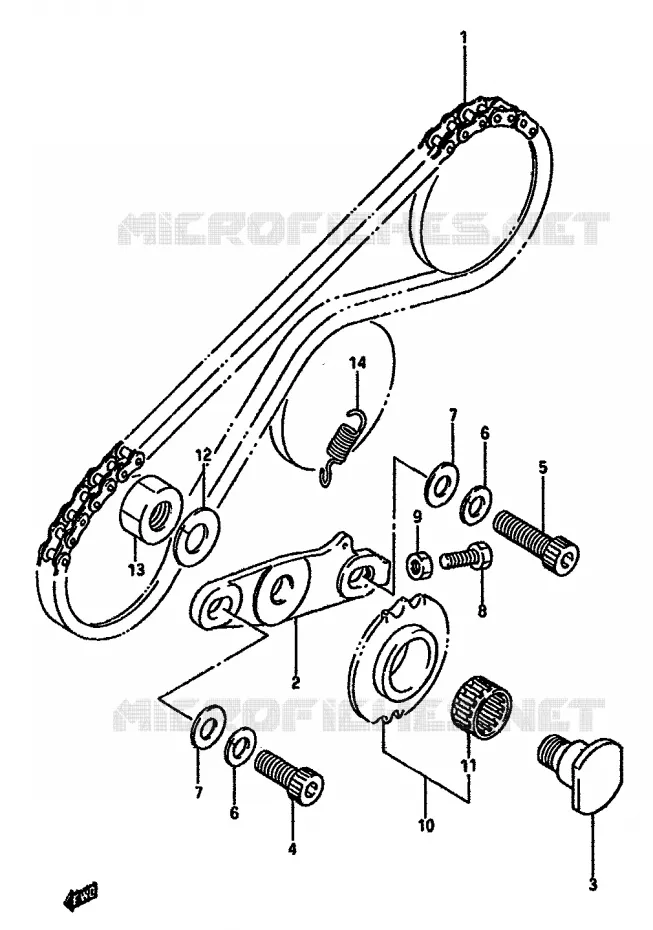 BALANCIER DE CHAINE Suzuki MOTO 600 DR 1989  DR600SUK(E2)