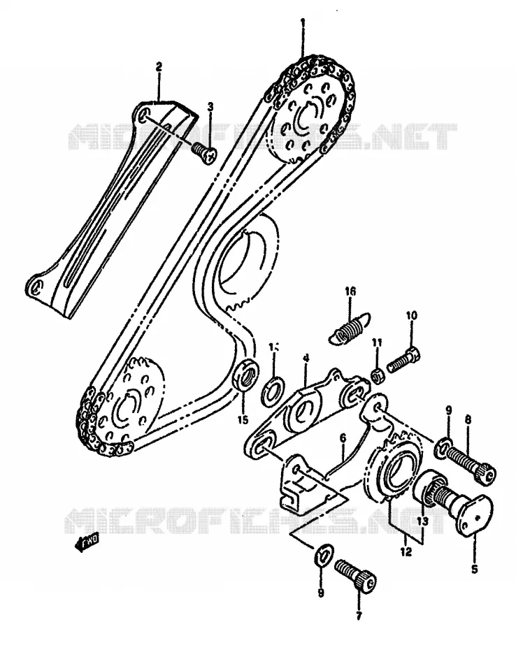 BALANCIER DE CHAINE Suzuki MOTO 650 DR 1994  DR650RUR(N/P/R)