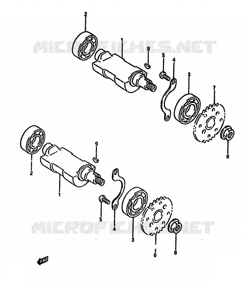BALANCIER (MODELE N) Suzuki MOTO 650 DR 1993  DR650RP(N/P/R)