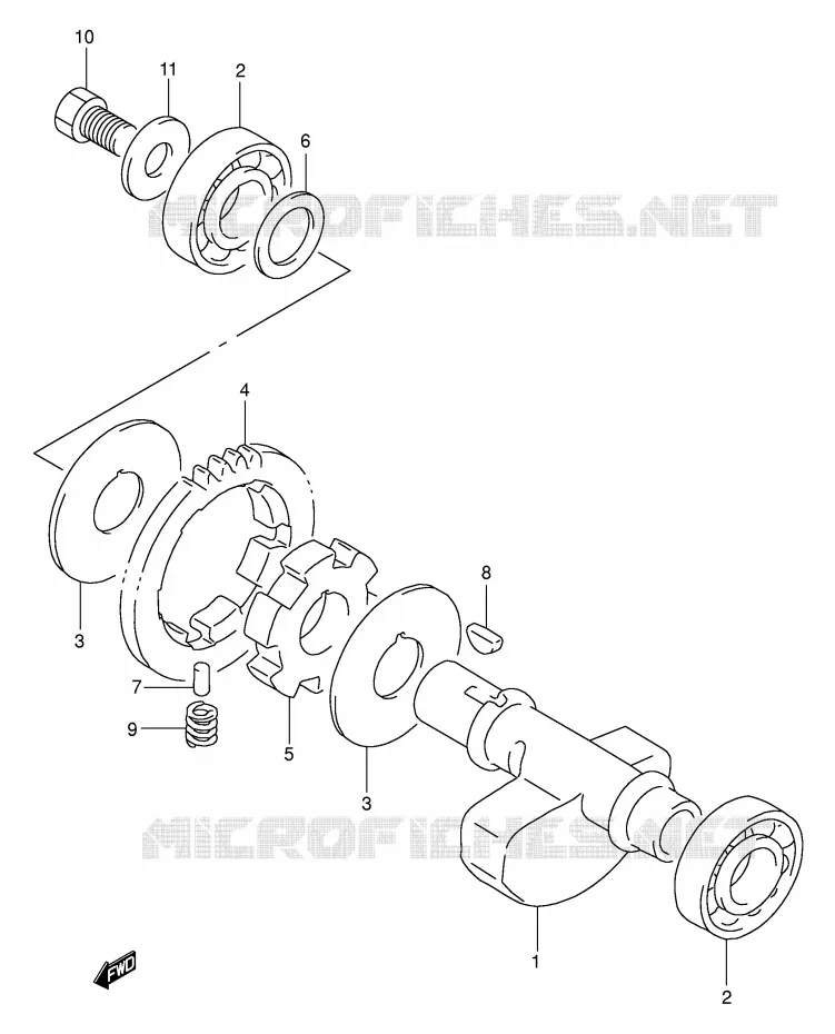 BALANCIER Suzuki MOTO 350 DR 1990  DR350L(E1)