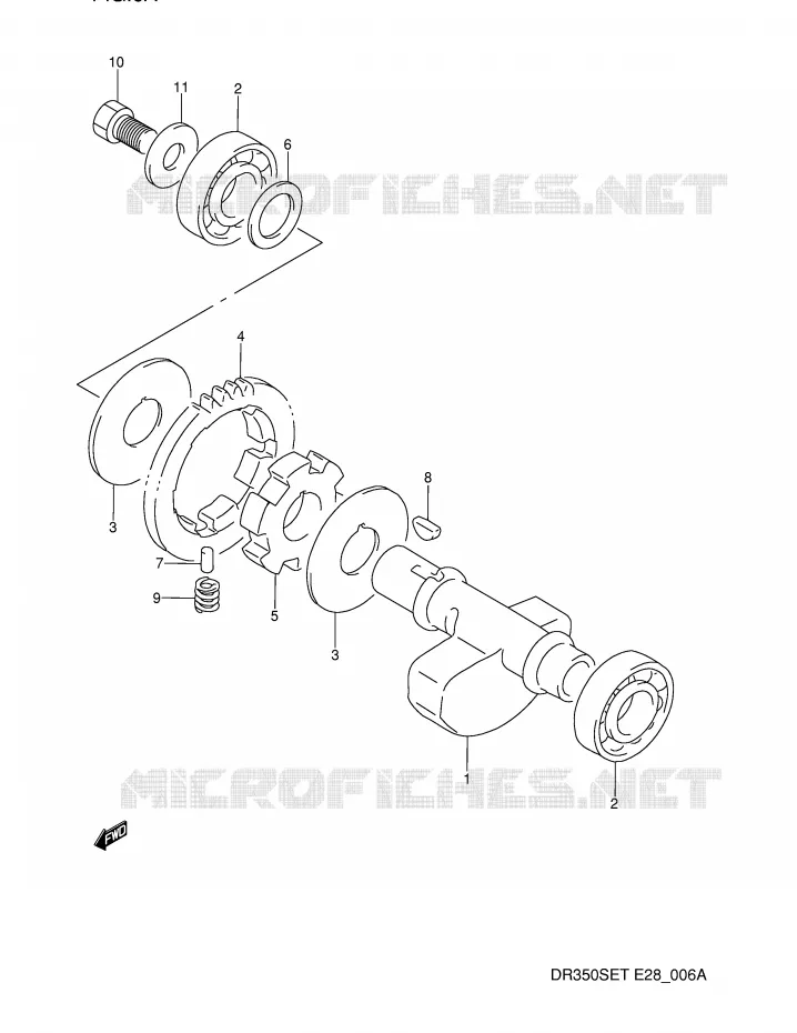 BALANCIER Suzuki MOTO 350 DR 1990  DR350SL(E28)