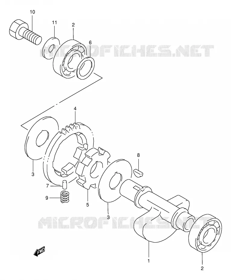 BALANCIER Suzuki MOTO 350 DR 1995  DR350SES(E2)