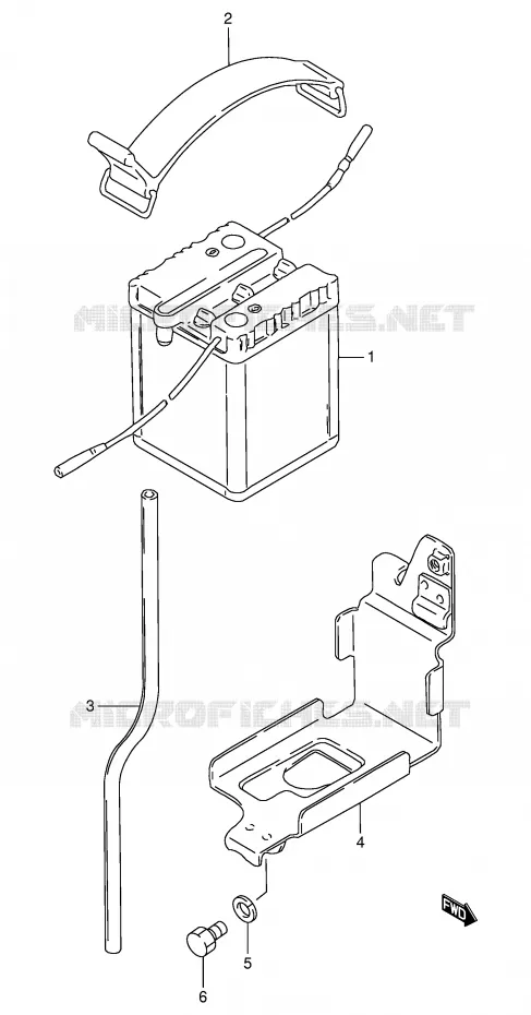 BATTERIE (MODELE K) Suzuki SCOOTER 80 FB 1989  FB80K(E1)