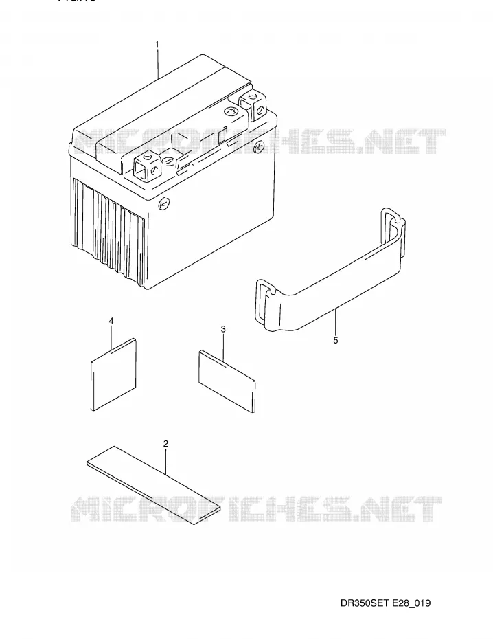 BATTERIE (MODELE L/M/N/P) Suzuki MOTO 350 DR 1991  DR350SM(E28)