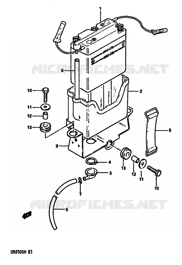 BATTERIE Suzuki MOTO 250 DR 1985  DR250SF(E/F/G/H)