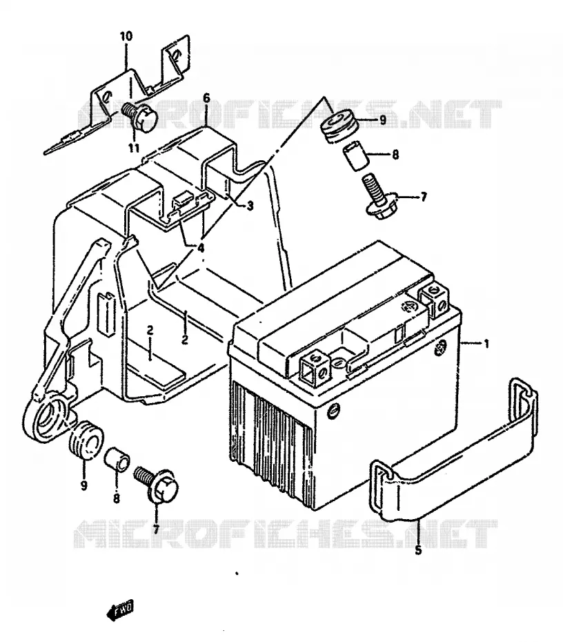 BATTERIE Suzuki MOTO 350 DR 1993  DR350SHP(L/M/N/P/R)