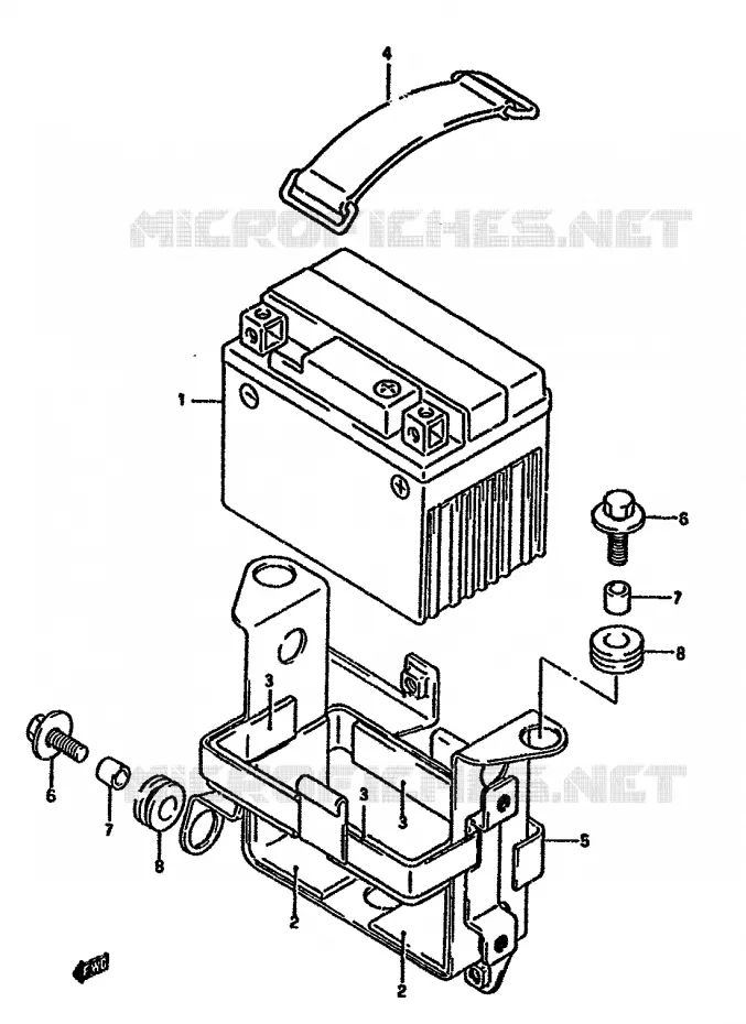 BATTERIE Suzuki MOTO 650 DR 1993  DR650RP(N/P/R)