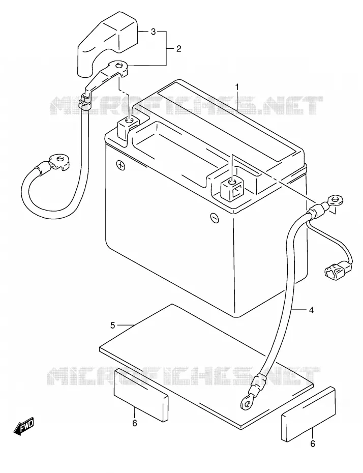 BATTERIE Suzuki MOTO 650 DR 2003  DR650SEK3(E3/E28)