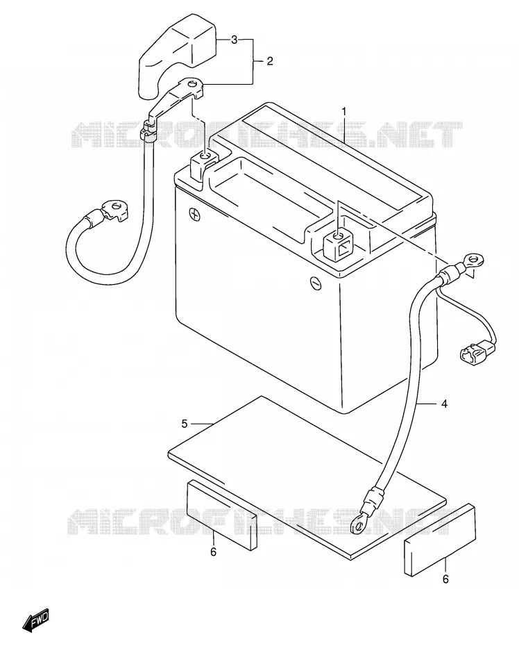 BATTERIE Suzuki MOTO 650 DR 2005  DR650SEK5(E4)