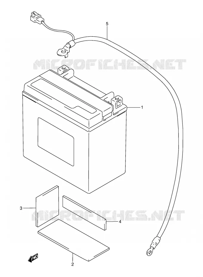 BATTERIE Suzuki MOTO 800 DR 1997  DR800SUV