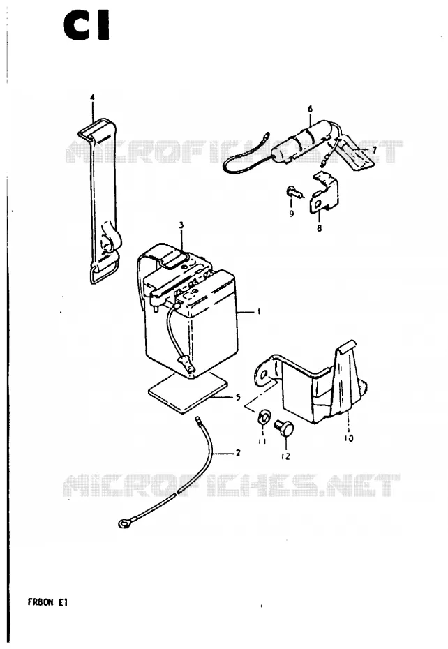 BATTERIE Suzuki SCOOTER 80 FR 1981  FR80M(M/B/N)