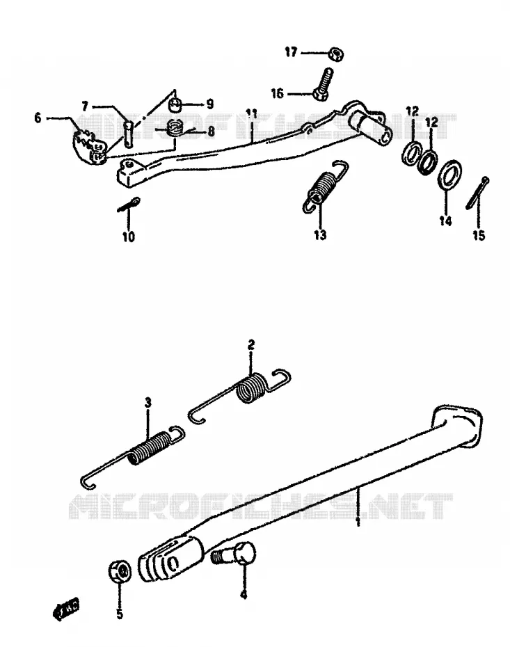 BEQUILLE Suzuki MOTO 350 DR 1993  DR350SHP(L/M/N/P/R)