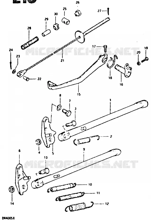 BEQUILLE Suzuki MOTO 400 DR 1981  DR400SX(T/X)