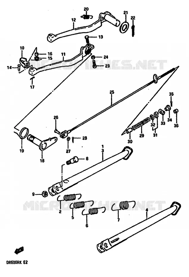 BEQUILLE Suzuki MOTO 600 DR 1987  DR600RUH(E2)