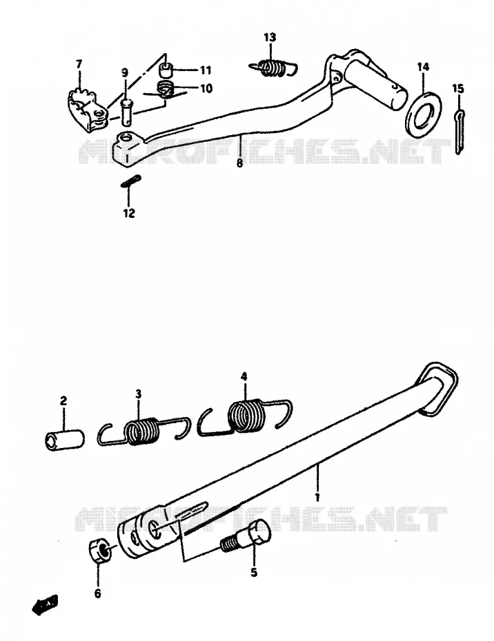 BEQUILLE Suzuki MOTO 650 DR 1990  DR650RSUL(L/M)