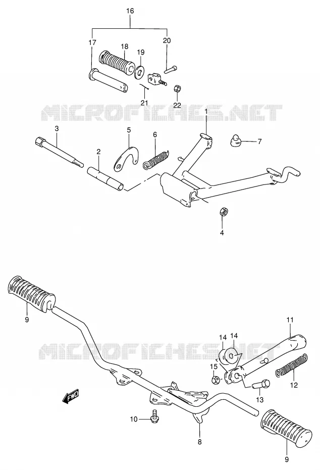 BEQUILLE Suzuki SCOOTER 80 FB 1989  FB80K(E1)
