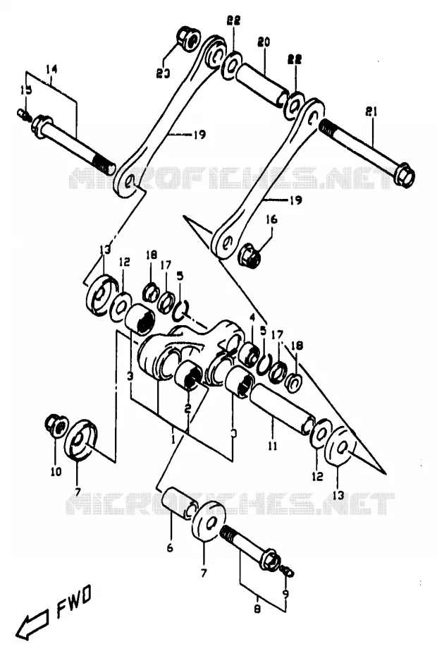 BIELLETTE DE SUSPENSION ARRIERE Suzuki MOTO 350 DR 1998  DR350W(V/W/X)