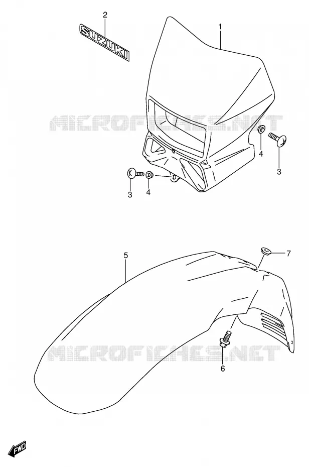 BOL DE PHARE (MODELE K3/K4) Suzuki MOTO 650 DR 2001  DR650SEK1(E3/E28)