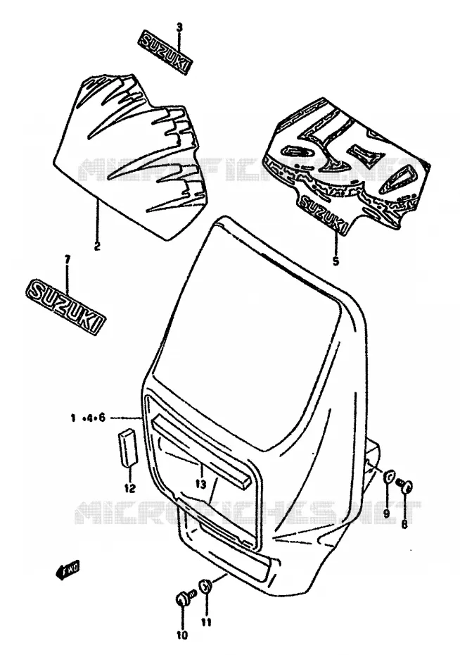 BOL DE PHARE Suzuki MOTO 650 DR 1994  DR650RUR(N/P/R)