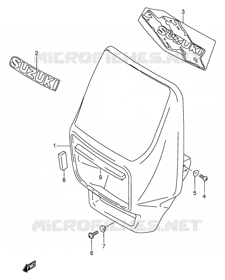 BOL DE PHARE Suzuki MOTO 650 DR 1995  DR650REUS(E2)