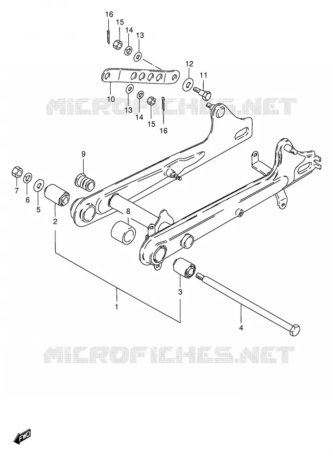 BRAS OSCILLANT ARRIERE Suzuki SCOOTER 100 FB 1994  FB100R(E71)