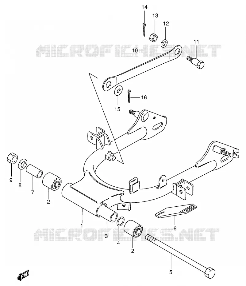 BRAS OSCILLANT ARRIERE Suzuki SCOOTER 50 FM 1991  FM50AM(E20)