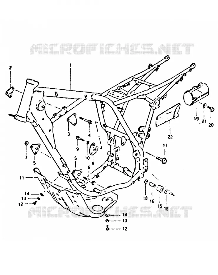 CADRE Suzuki MOTO 400 DR 1980  DR400ST(T/X)