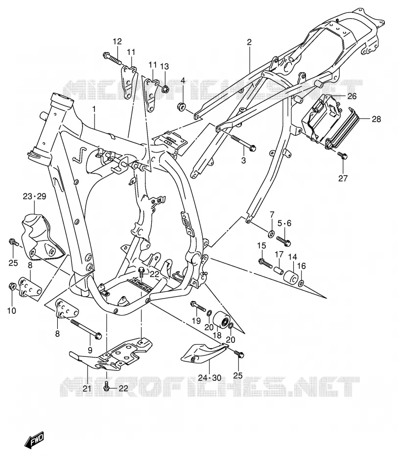 CADRE Suzuki MOTO 400 DR-Z 2004  DR-Z400SK4(E3/E28)