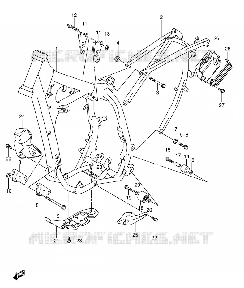 CADRE Suzuki MOTO 400 DR-Z 2007  DR-Z400EK7(E3/E28)