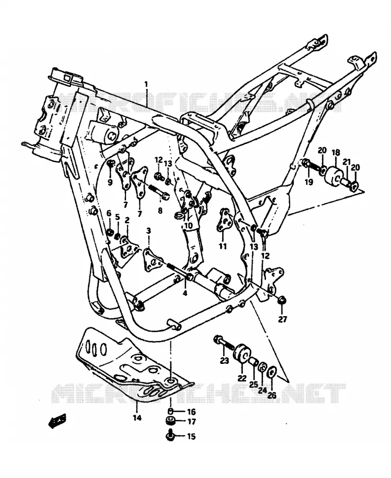CADRE Suzuki MOTO 650 DR 1990  DR650SL(L/M)