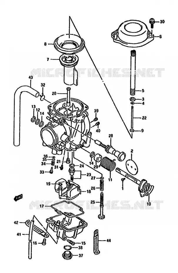 CARBURATEUR (DR350SUP/SR E39) Suzuki MOTO 350 DR 1993  DR350SUP(L/M/N/P/R)
