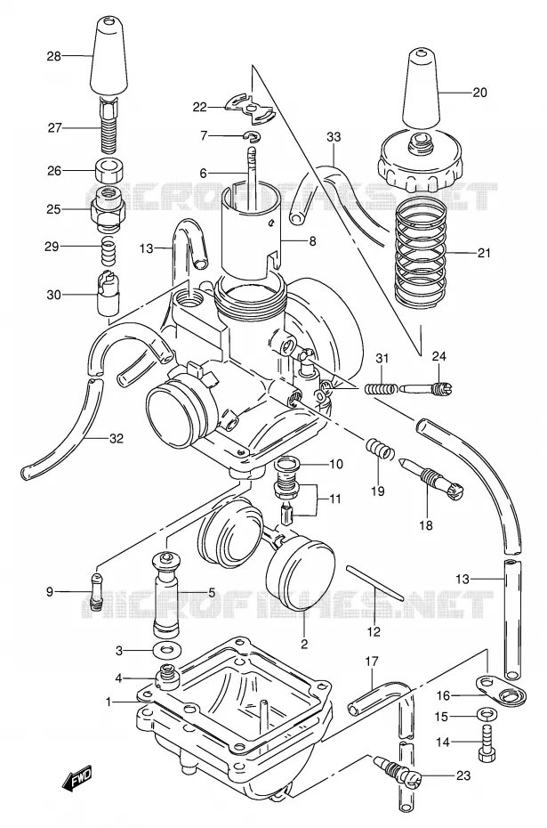 CARBURATEUR Suzuki MOTO 100 AP 1997  AX100V(E94)