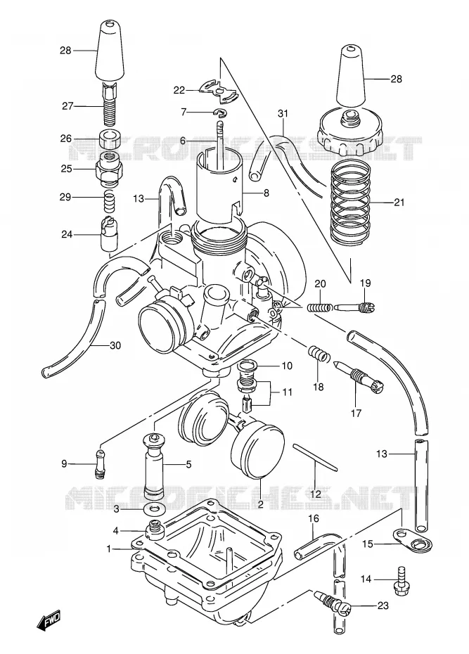 CARBURATEUR Suzuki MOTO 115 AP 2000  AX115Y(E71)