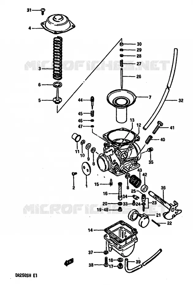 CARBURATEUR Suzuki MOTO 250 DR 1985  DR250SF(E/F/G/H)