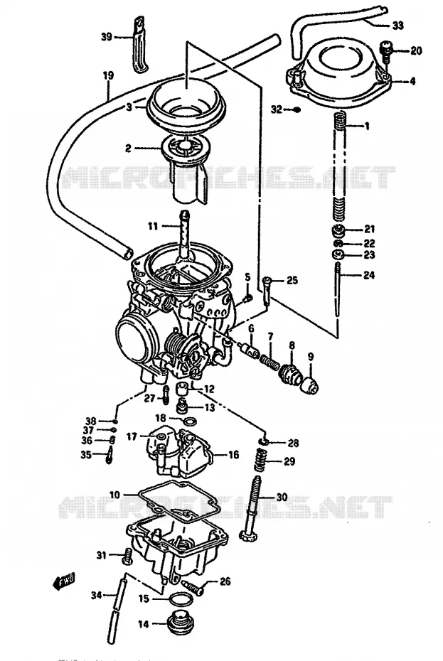 CARBURATEUR Suzuki MOTO 650 DR 1992  DR650RN(N/P/R)