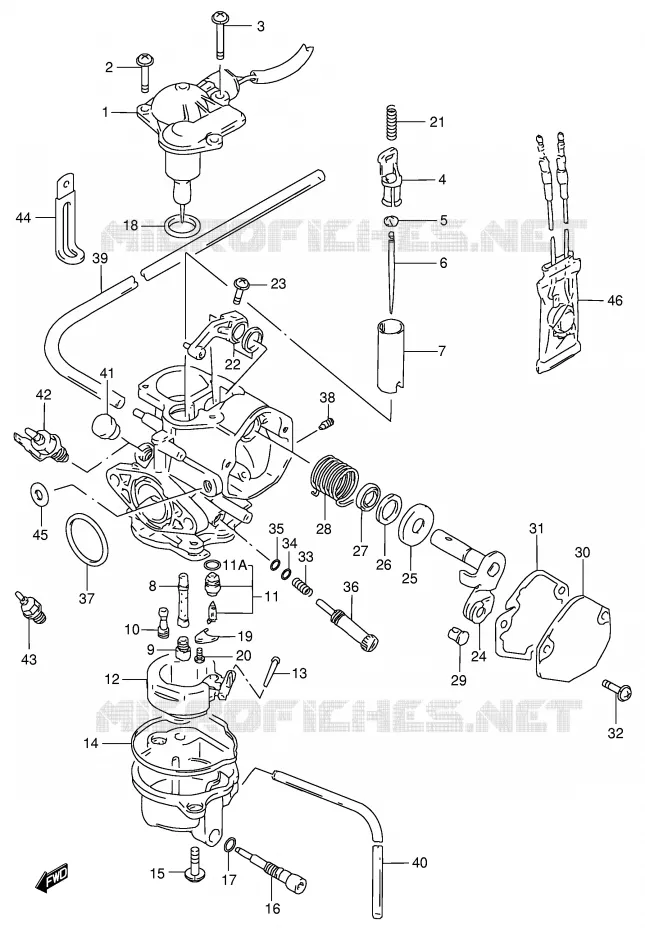 CARBURATEUR Suzuki SCOOTER 100 ADDRESS 1996  AG100T(E71)