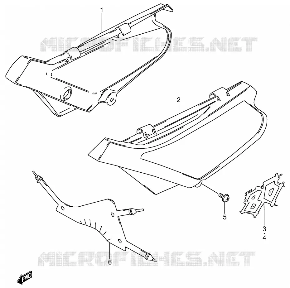 CARENAGES ARRIERE Suzuki MOTO 80 DS 2000  DS80Y(E3/E28)