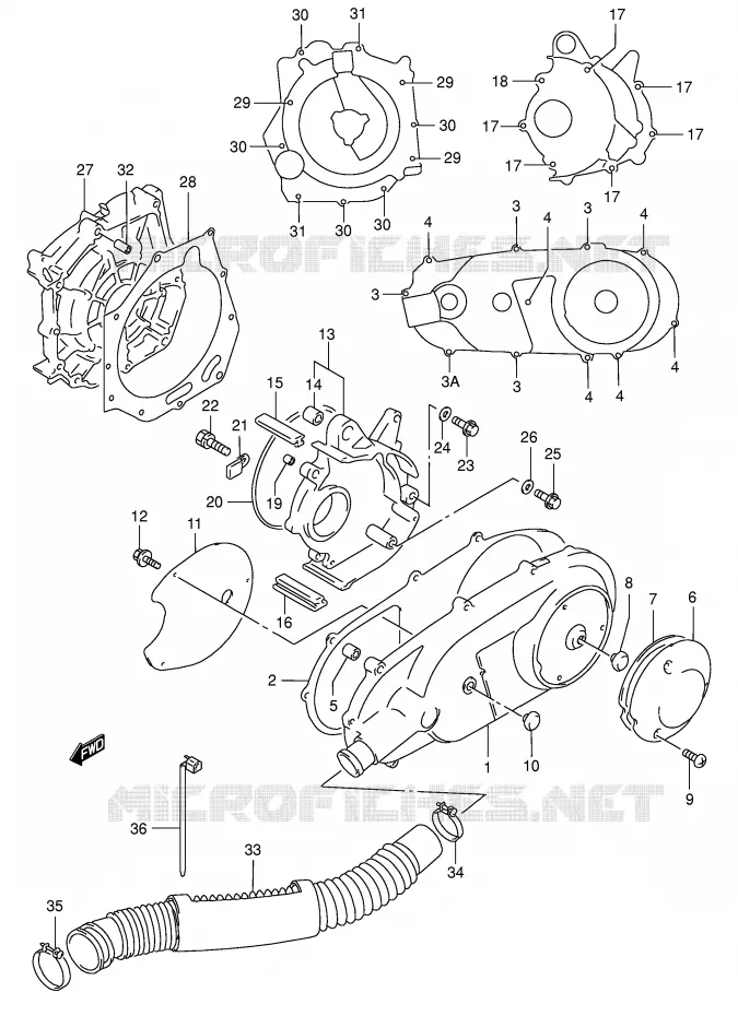 CARTER (MODELE S) Suzuki SCOOTER 125 BURGMAN 1996  AN125T(E2)