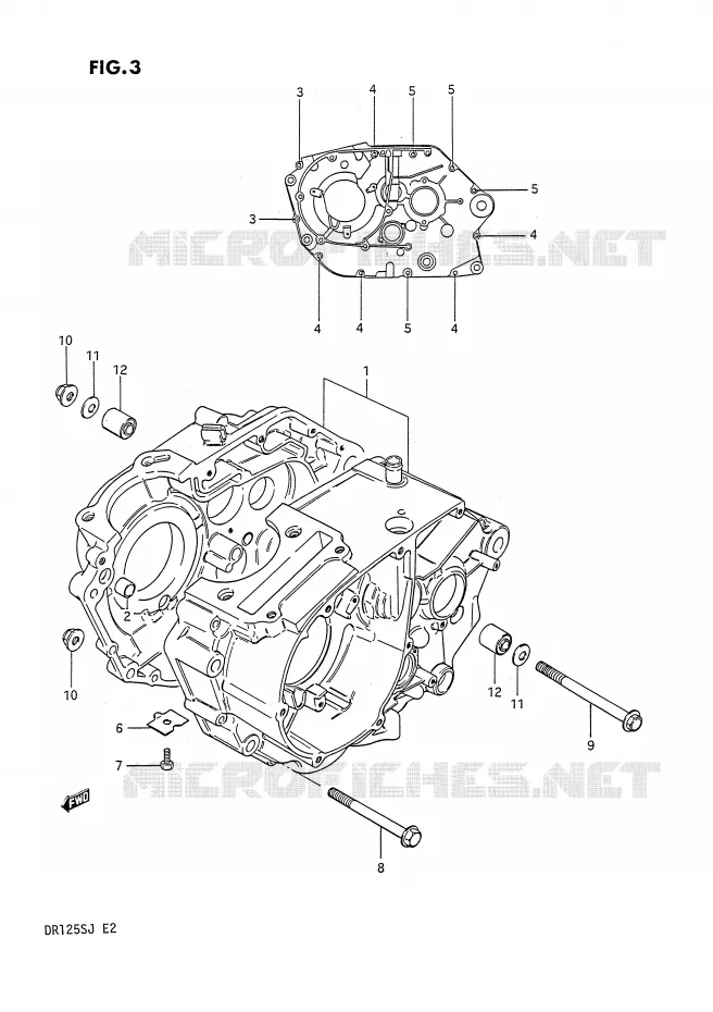 CARTER Suzuki MOTO 125 DR 1987  DR125SH(E2)