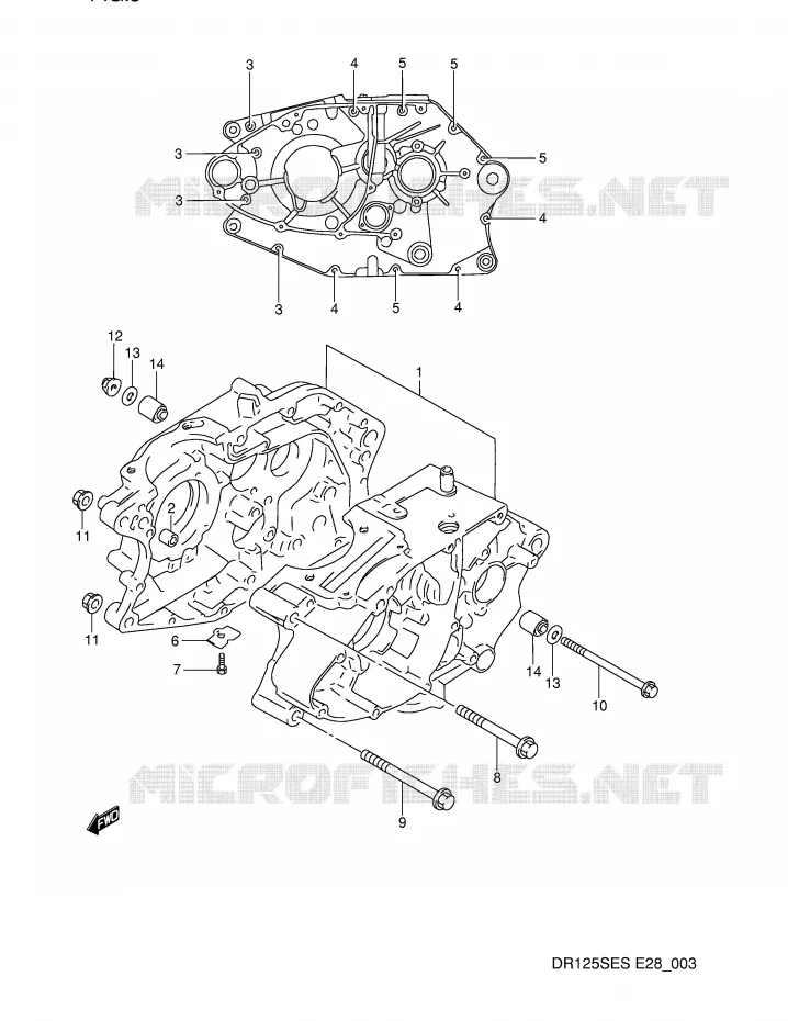 CARTER Suzuki MOTO 125 DR 1994  DR125SER(E28)