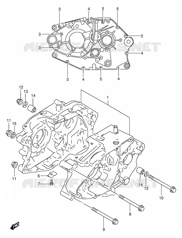 CARTER Suzuki MOTO 200 DF 1997  DF200EV