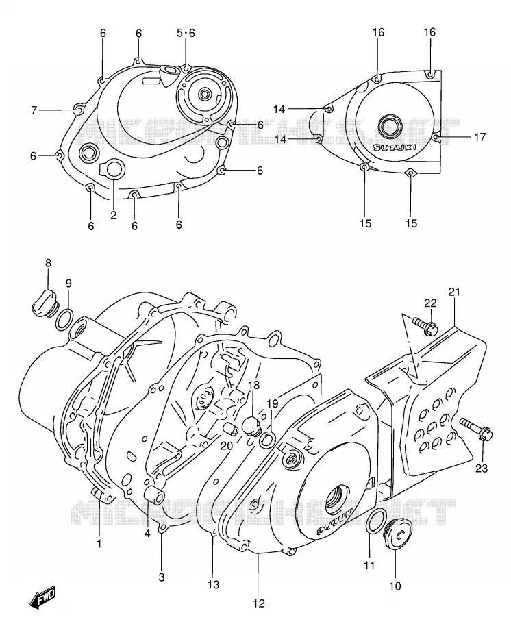 CARTER Suzuki MOTO 200 DF 1998  DF200EW