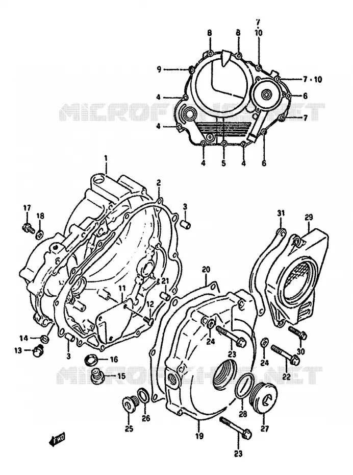 CARTER Suzuki MOTO 350 DR 1991  DR350SM(L/M/N/P/R)