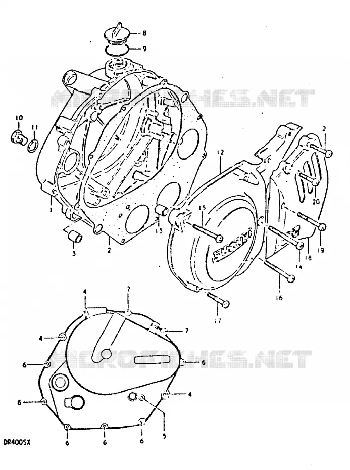 CARTER Suzuki MOTO 400 DR 1981  DR400SX(T/X)