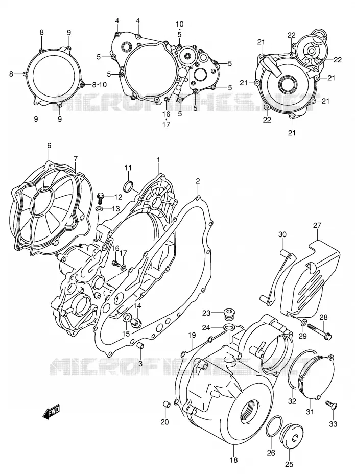 CARTER Suzuki MOTO 400 DR-Z 2000  DR-Z400SY(E2)