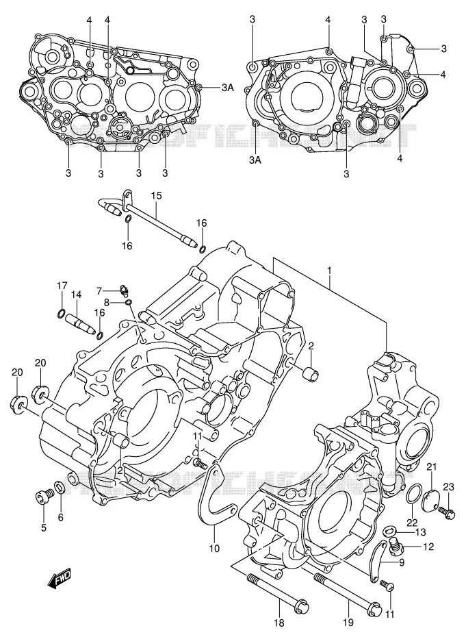 CARTER Suzuki MOTO 400 DR-Z 2004  DR-Z400EK4(E1)